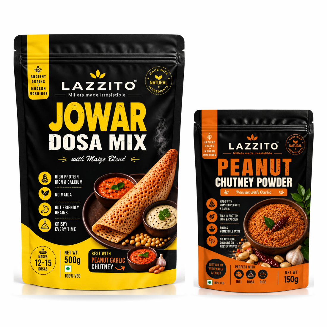 Lazzito Jowar & Peanut Breakfast Combo